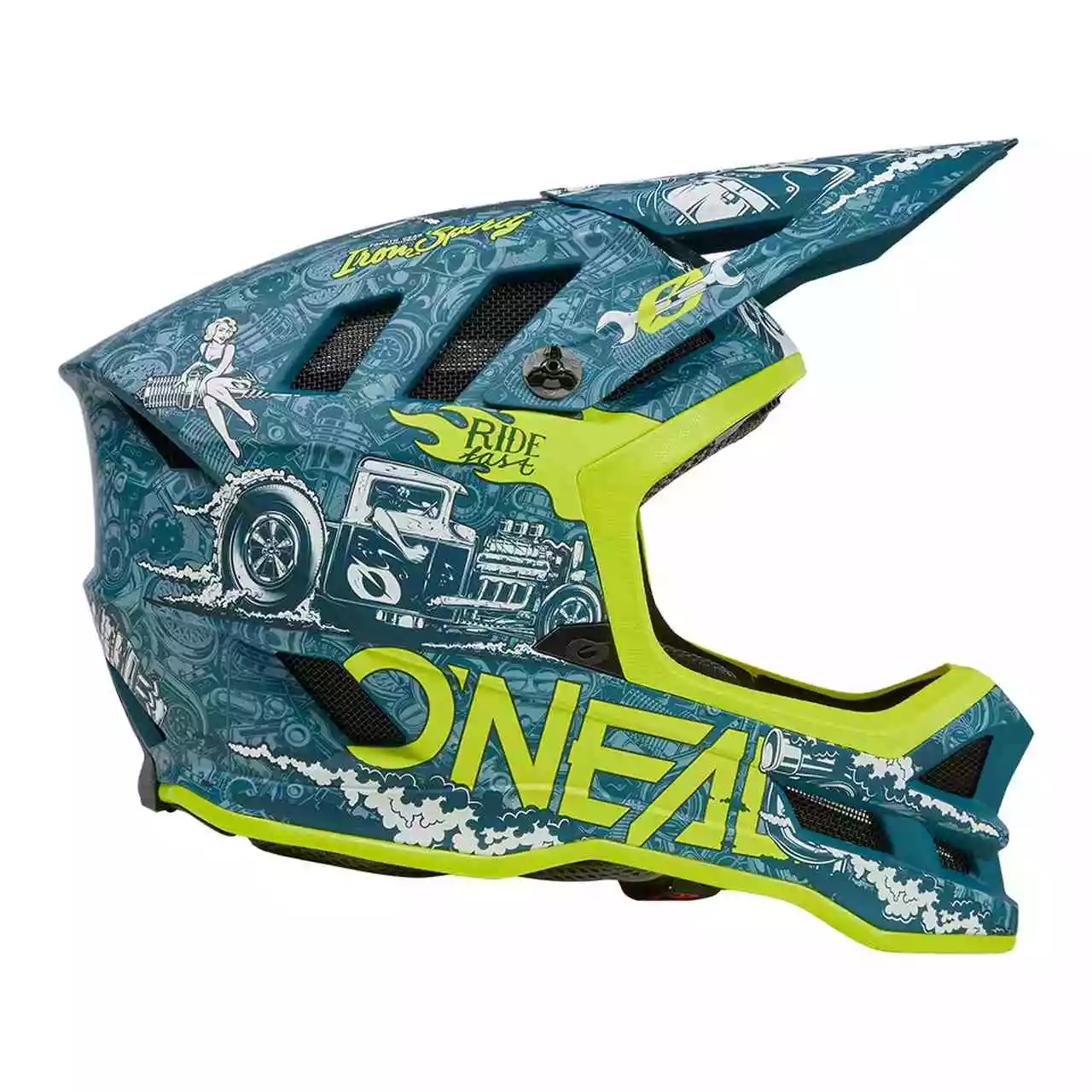O'Neal Blade Polyacrylite HR DH Fahrrad Helm Türkis/gelb 2023 Oneal 7 O'Neal Blade Polyacrylite HR DH Fahrrad Helm Türkis/gelb 2023 Oneal – Bild 5
