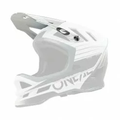 O'Neal Blade Polyacrylite Delta Visor Helm Blende Schirm Weiß/grau Oneal