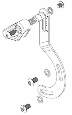 Reverse E-Kettenführung Für Shimano Steps 7000-8000 2 Schrauben Befestigung