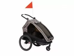XLC DuoS 20'' Kinder Fahrrad Anhänger Grau/anthrazit