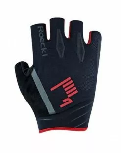 Roeckl Isera Fahrrad Handschuhe Kurz Schwarz/rot 2023