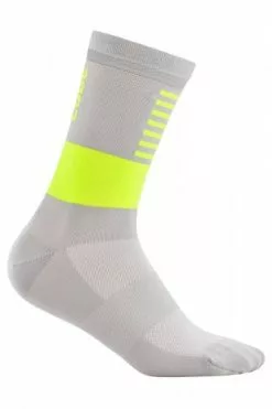 Cube High Cut Safety Fahrrad Socken Grau/gelb 2023