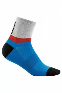 Cube Mid Cut Teamline Fahrrad Socken Blau/rot/grau 2022