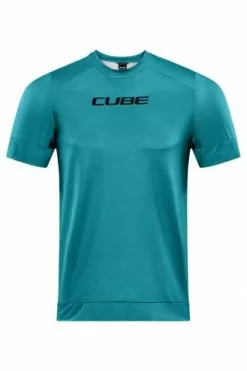 Cube ATX Fahrrad Trikot Kurz Blau 2023