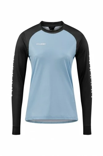 Cube ATX Damen Fahrrad Trikot Lang Blau 2023 3 Cube ATX Damen Fahrrad Trikot Lang Blau 2023
