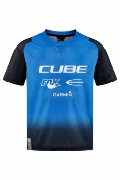 Cube Vertex Rookie X Actionteam Kinder Fahrrad Trikot Kurz Schwarz/blau 2023