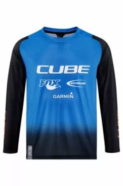 Cube Vertex Rookie X Actionteam Kinder Fahrrad Trikot Lang Schwarz/blau 2023