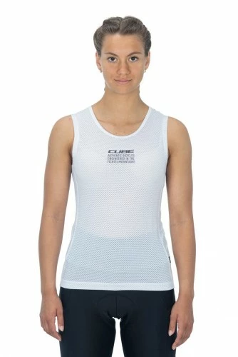 Cube Race Be Cool Damen Fahrrad Unterhemd ärmellos Weiß 2023 3 Cube Race Be Cool Damen Fahrrad Unterhemd ärmellos Weiß 2023