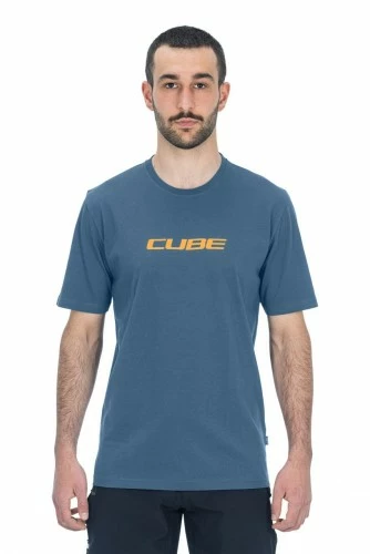 Cube Organic Mountains Freizeit T-Shirt Blau 2023 3 Cube Organic Mountains Freizeit T-Shirt Blau 2023