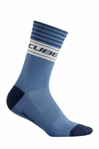 Cube Blackline High Cut Fahrrad Socken Blau 2023 3 Cube Blackline High Cut Fahrrad Socken Blau 2023