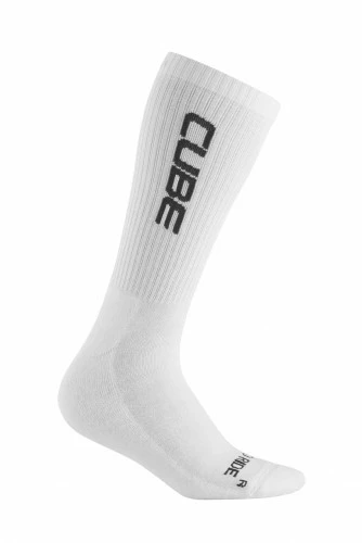 Cube After Race Logo High Cut Fahrrad Socken Weiß 2023 3 Cube After Race Logo High Cut Fahrrad Socken Weiß 2023