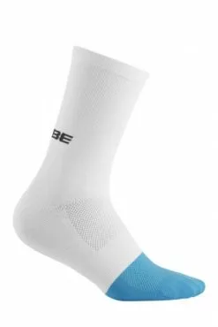 Cube Teamline High Cut Fahrrad Socken Weiß/blau 2023