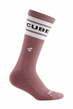 Cube After Race High Cut Fahrrad Socken Rot 2023