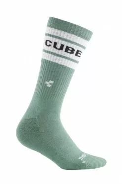 Cube After Race High Cut Fahrrad Socken Grün 2023