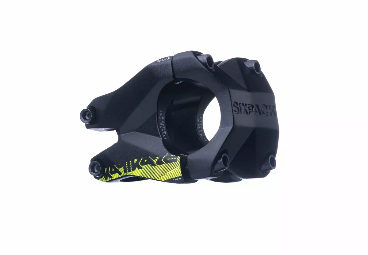 Sixpack Kamikaze Fahrrad Vorbau 31.8mm X 35mm Schwarz/gelb 4 Sixpack Kamikaze Fahrrad Vorbau 31.8mm X 35mm Schwarz/gelb – Bild 2