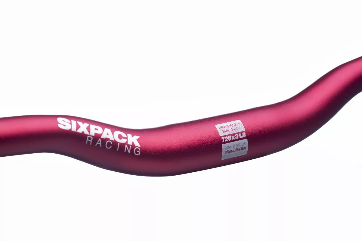 Sixpack Menace Fahrrad Lenker 725mm X 31.8mm Rot 5 Sixpack Menace Fahrrad Lenker 725mm X 31.8mm Rot – Bild 3