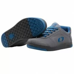 O'Neal Pinned Pro Flat Dirt MTB Fahrrad Schuhe Grau/blau 2023 Oneal