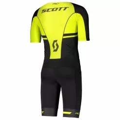 Scott Plasma LD Suit Triathlon Fahrrad Body Einteiler Kurz Schwarz/gelb 2022 -Fahrräder Verkäufe 2705705024A