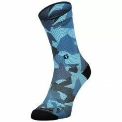 Scott Trail Camo Map Fahrrad Socken Blau/schwarz 2021