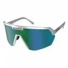 Scott Sport Shield Supersonic Edition Wechselscheiben Fahrrad Brille Silberfarben/grün Chrome