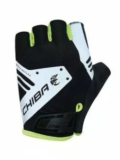 Chiba Air Plus Reflex Fahrrad Handschuhe Kurz Schwarz/weiß/gelb 2023