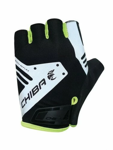 Chiba Air Plus Reflex Fahrrad Handschuhe Kurz Schwarz/weiß/gelb 2023 3 Chiba Air Plus Reflex Fahrrad Handschuhe Kurz Schwarz/weiß/gelb 2023