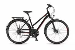 Winora Domingo 24 Disc Damen Trekking Fahrrad Schwarz/rot 2021
