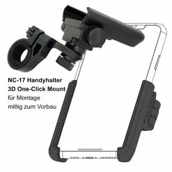 NC-17 Connect 3D One Click Mount Universal Handyhalter Montage Vorbau Mittig Schwarz -Fahrräder Verkäufe 432405
