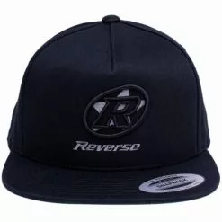 Reverse Logo Snapback Cap / Mütze Schwarz/grau