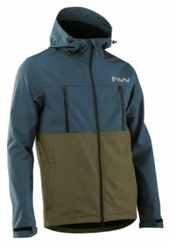 Northwave Easy Out Softshell Gravel Fahrrad Winterjacke Blau/grün 2024