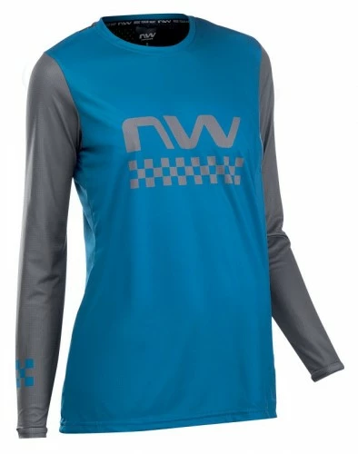 Northwave Edge Damen Fahrrad Trikot Lang Blau/grau 2022 3 Northwave Edge Damen Fahrrad Trikot Lang Blau/grau 2022