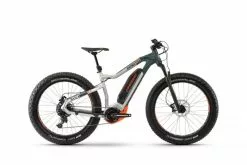 Haibike Xduro FatSix 8.0 26'' Fatbike Pedelec E-Bike MTB Silberfarben/grün/orange 2020