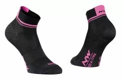 Northwave Logo 2 Damen Fahrrad Socken Schwarz/pink 2019