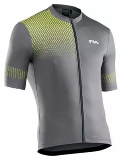 Northwave Origin Fahrrad Trikot Kurz Grau/gelb 2022