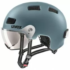 Uvex Rush Visor City Fahrrad Helm Matt Blau 2023