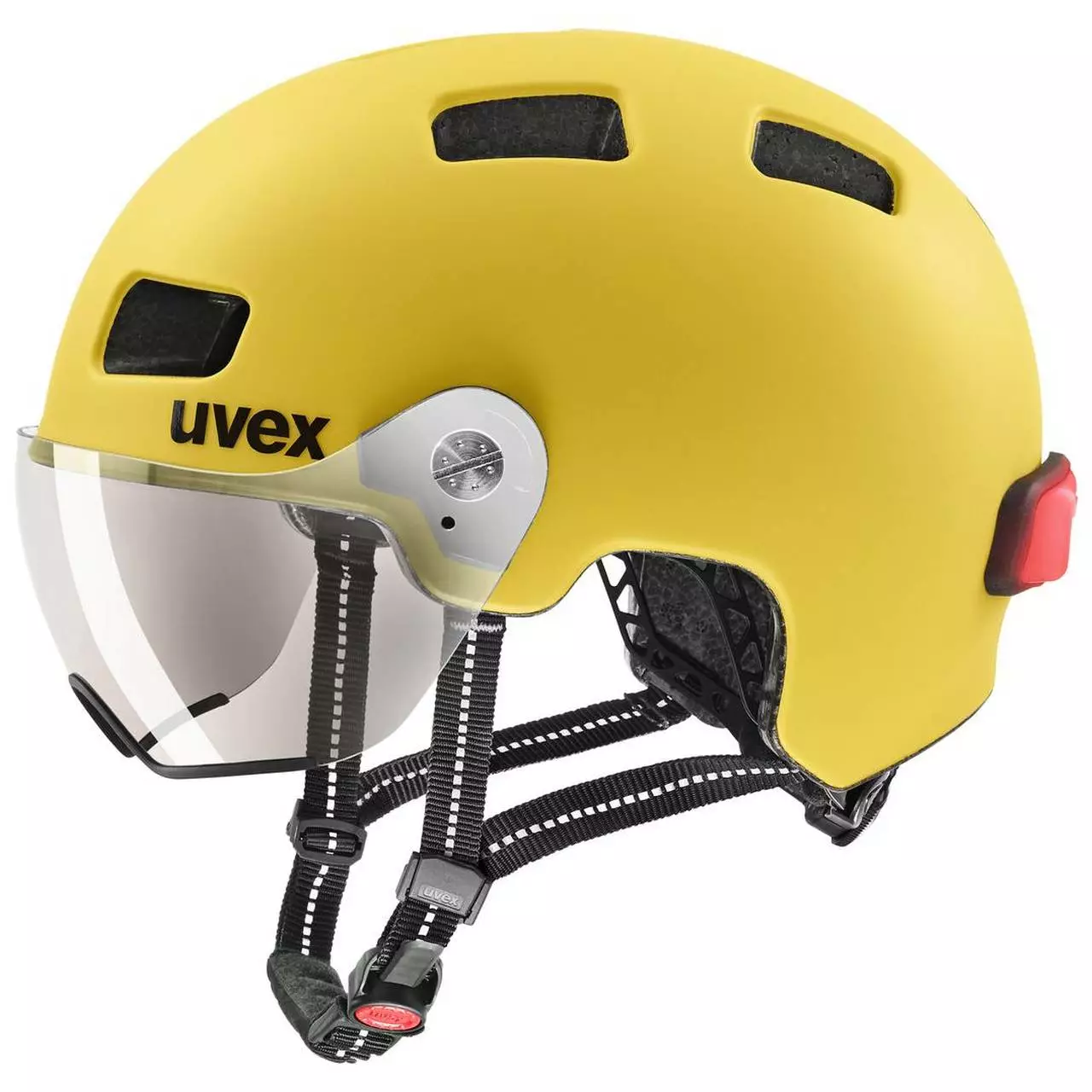 Uvex Rush Visor City Fahrrad Helm Matt Gelb 2023 4 Uvex Rush Visor City Fahrrad Helm Matt Gelb 2023 – Bild 2