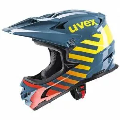 Uvex HLMT 10 DH Fahrrad Helm Blau/gelb 2021
