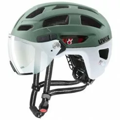 Uvex Finale Visor Vario City Trekking Fahrrad Helm Matt Grün 2023