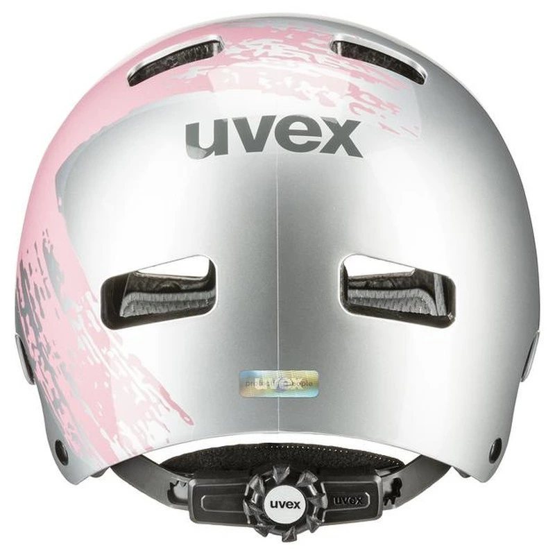 Uvex Kid 3 Kinder BMX Dirt Fahrrad Helm Silberfarben/rosa 2023 6 Uvex Kid 3 Kinder BMX Dirt Fahrrad Helm Silberfarben/rosa 2023 – Bild 4