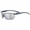 Uvex Sportstyle 114 Wechselscheiben Fahrrad / Sport Brille Grau/blau/litemirror Silberfarben