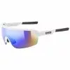 Uvex Sportstyle 227 Fahrrad / Sport Brille Matt Weiß/mirror Blau