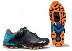 Northwave Spider 2 MTB Trekking Fahrrad Schuhe Schwarz/blau/orange 2021