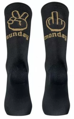 Northwave Sunday Monday Fahrrad Socken Schwarz/goldfarben 2023