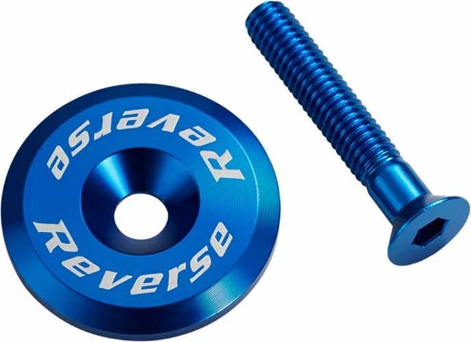 Reverse Steuersatzkappe Alu Mit Schraube Dunkel Blau 3 Reverse Steuersatzkappe Alu Mit Schraube Dunkel Blau