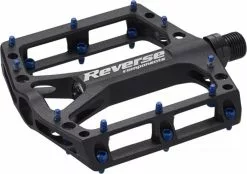 Reverse Black ONE Flat Fahrrad Pedal Schwarz/dunkel Blau