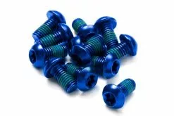 Reverse Bremsscheiben Befestigungs- Schrauben-Set 12 Stück M5x10mm Blau