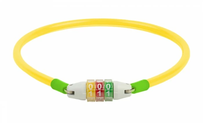 RFR Junior Fahrrad Zahlenschloss Kabelschloss Gelb/grün 3 RFR Junior Fahrrad Zahlenschloss Kabelschloss Gelb/grün