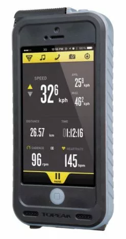 Topeak Weatherproof RideCase + PowerPack Für IPhone 5 Ohne Halter Schwarz/grau