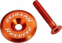 Reverse Steuersatzkappe Alu Mit Schraube Dunkel Orange