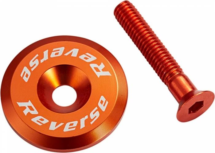 Reverse Steuersatzkappe Alu Mit Schraube Dunkel Orange 3 Reverse Steuersatzkappe Alu Mit Schraube Dunkel Orange